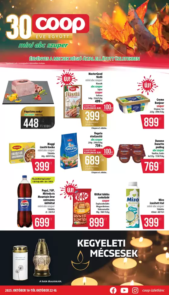 Coop katalógus, Pécs | Coop regionális szórólap október 3. hét - Mecsek | 2025-10-16T00:00:00.000Z - 2025-10-22T00:00:00.000Z