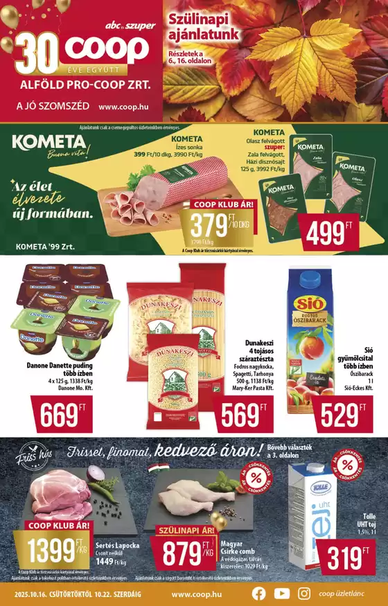 Coop katalógus, Pécs | Coop regionális szórólap október 3. hét - Alföld | 2025-10-16T00:00:00.000Z - 2025-10-22T00:00:00.000Z