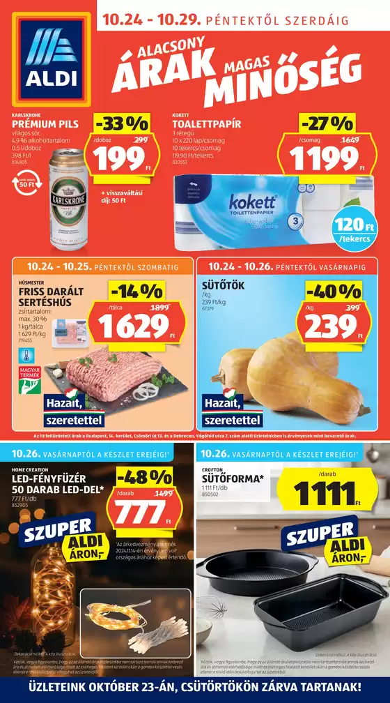 Következő heti ALDI akciós újság