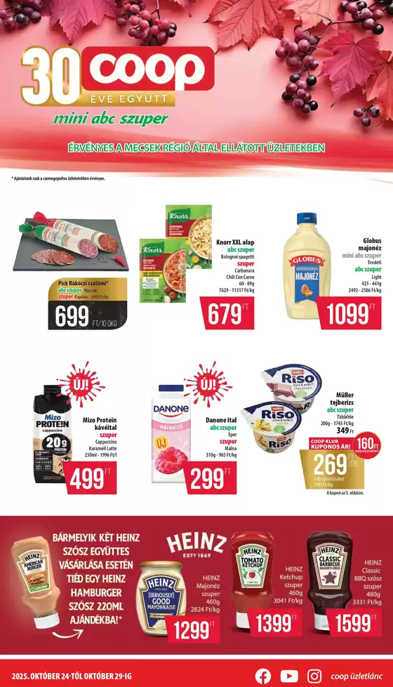 Coop katalógus, Szeged | Coop regionális szórólap október 4. hét - Mecsek | 2025-10-24T00:00:00.000Z - 2025-10-29T00:00:00.000Z