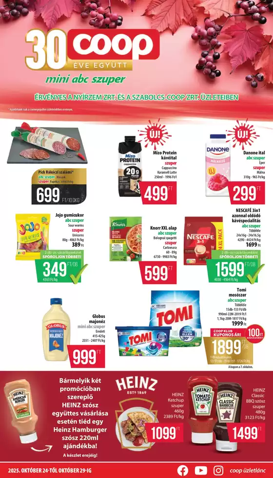 Coop katalógus, Szeged | A legjobb ajánlataink Önnek | 2025-10-24T00:00:00.000Z - 2025-10-29T00:00:00.000Z