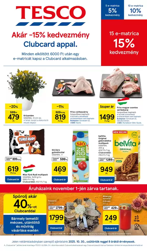 Tesco katalógus | Vonzó különleges ajánlatok mindenki számára | 2025-10-30T00:00:00.000Z - 2025-11-05T00:00:00.000Z