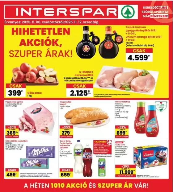 Interspar katalógus, Verpelét | Széles választék az ajánlatokból | 2025-11-06T00:00:00.000Z - 2025-11-12T00:00:00.000Z