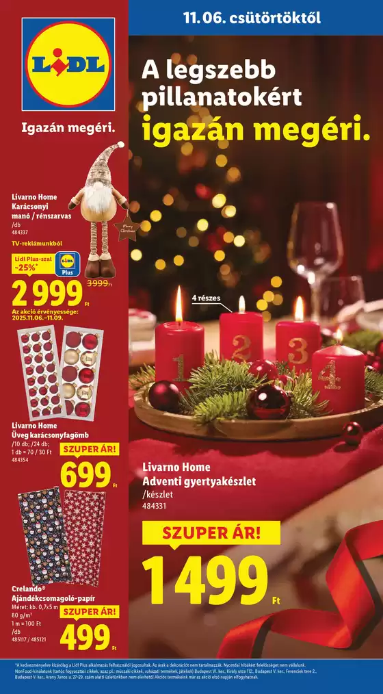 Lidl katalógus, Verpelét | Ünnepi dekorációs katalógus | 2025-11-06T00:00:00.000Z - 2025-12-28T00:00:00.000Z