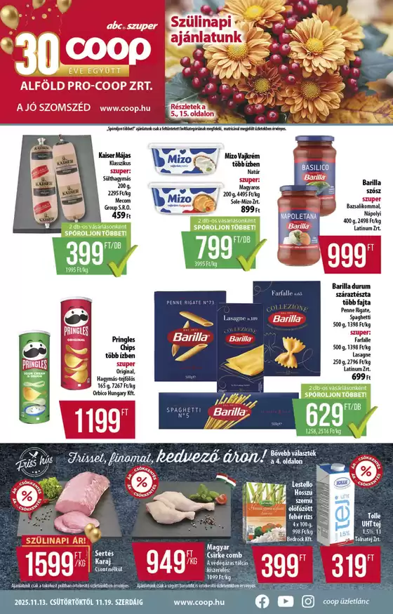 Coop katalógus, Nyírbátor | Coop regionális szórólap november 3. hét - Alföld | 2025-11-13T00:00:00.000Z - 2025-11-19T00:00:00.000Z