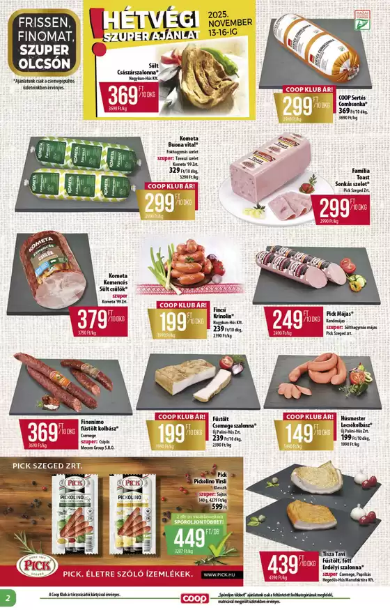 Coop regionális szórólap november 3. hét - Alföld