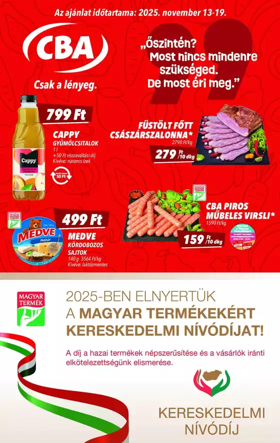 CBA katalógus, Biatorbágy | Aktuális ajánlatok és akciók | 2025-11-13T00:00:00.000Z - 2025-11-19T00:00:00.000Z