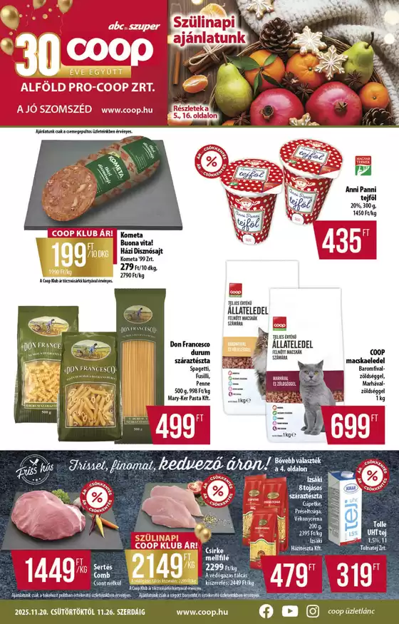 Coop katalógus, Újszász | Coop regionális szórólap november 4. hét - Alföld | 2025-11-20T00:00:00.000Z - 2025-11-26T00:00:00.000Z