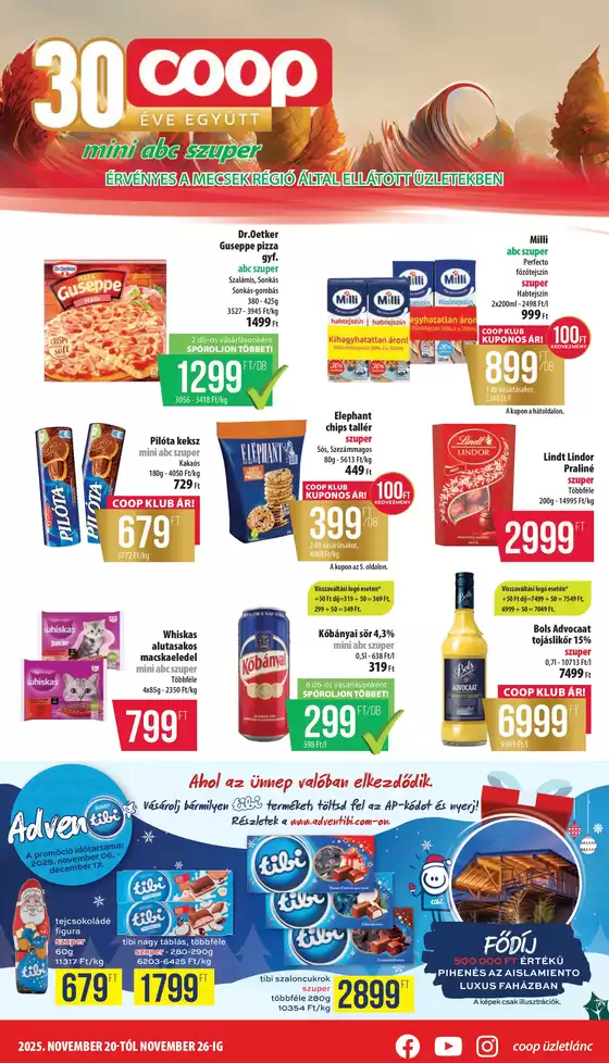 Coop katalógus, Újszász | Coop regionális szórólap november 4. hét - Mecsek | 2025-11-20T00:00:00.000Z - 2025-11-26T00:00:00.000Z