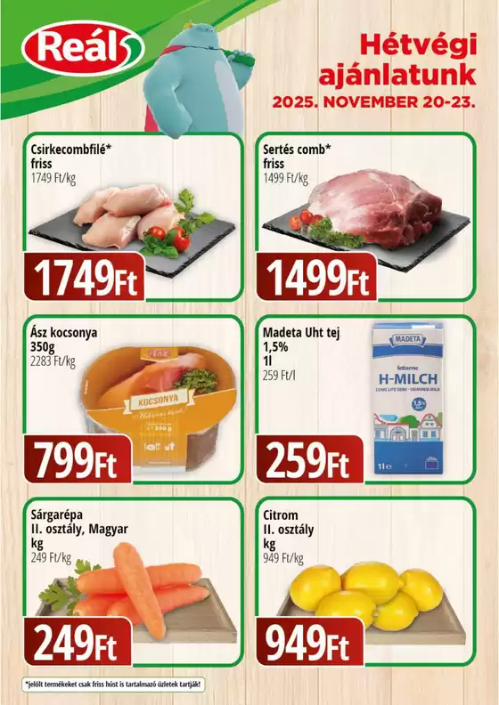 Real katalógus, Győr | Bevásárló hétvége Kisalföld | 2025-11-20T00:00:00.000Z - 2025-11-23T00:00:00.000Z
