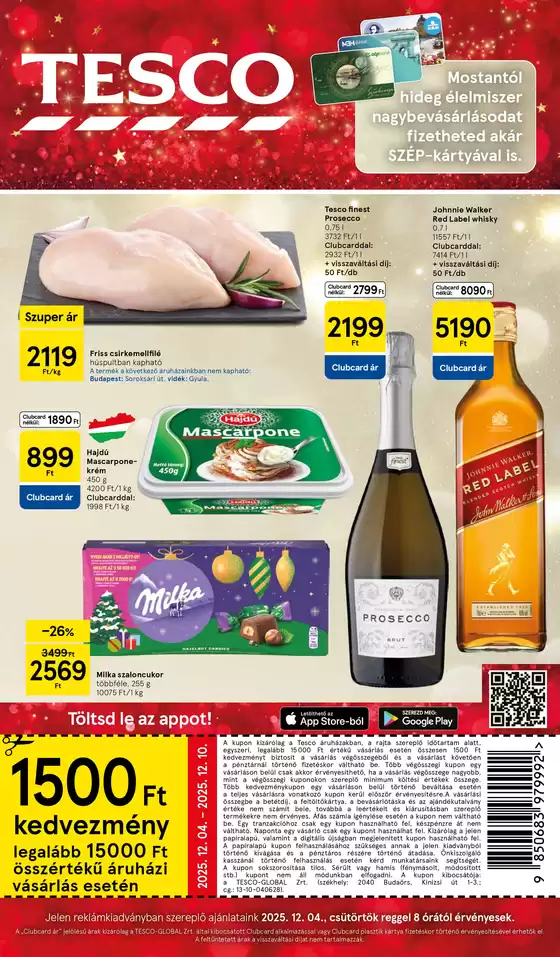 Tesco katalógus, Miskolc | Csúcsajánlatok és kedvezmények | 2025-12-04T00:00:00.000Z - 2025-12-10T00:00:00.000Z