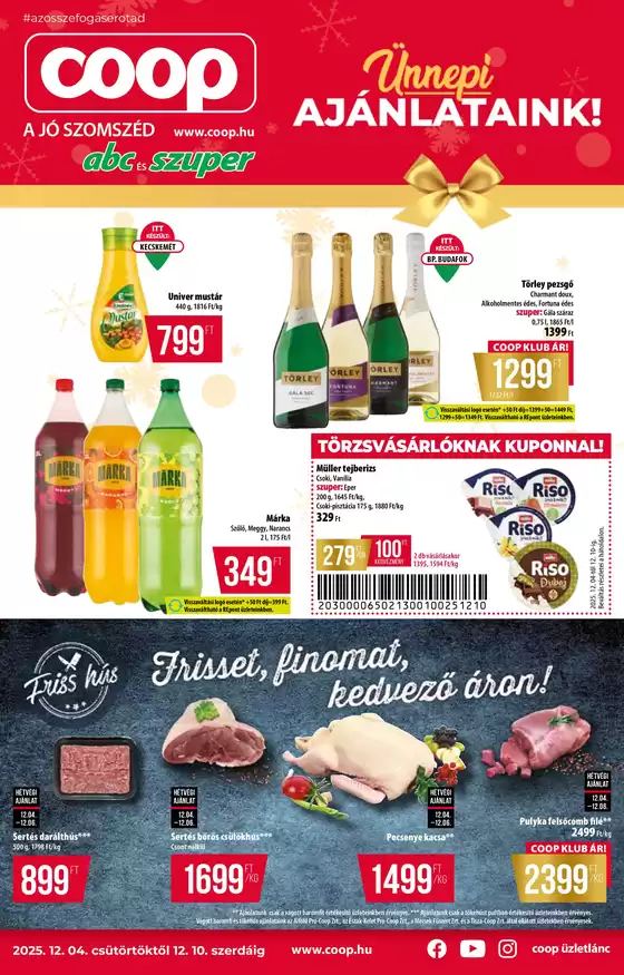 Coop katalógus, Hódmezővásárhely | Coop országos szórólap december 2. hét - Abc-Szuper | 2025-12-04T00:00:00.000Z - 2025-12-10T00:00:00.000Z