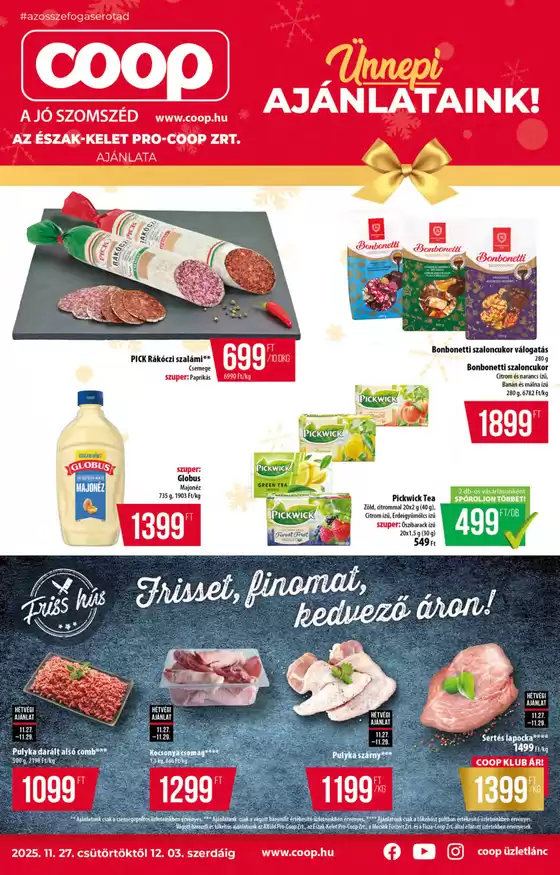 Coop katalógus, Győr | Csúcsajánlatok minden kedvezményvadásznak | 2025-12-04T00:00:00.000Z - 2025-12-10T00:00:00.000Z