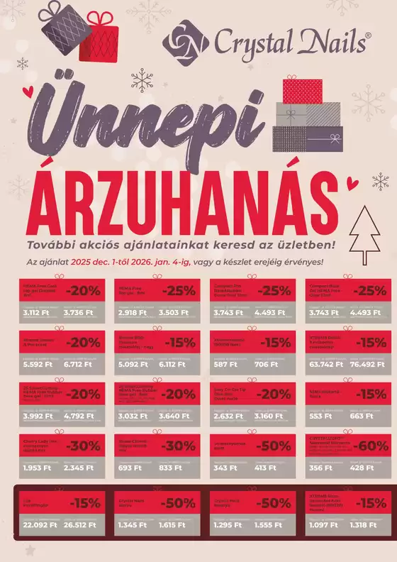 Crystal Nails katalógus, Dunaföldvár | Crystal Nails akciós | 2025-12-01T00:00:00.000Z - 2026-01-04T00:00:00.000Z