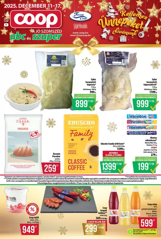 Coop katalógus, Dunaföldvár | Coop akciós | 2025-12-11T00:00:00.000Z - 2025-12-17T00:00:00.000Z