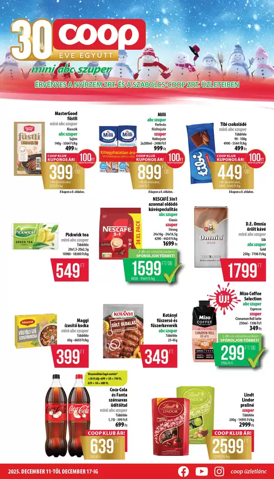 Coop katalógus, Dunaföldvár | Csúcsajánlatok a takarékosoknak | 2025-12-11T00:00:00.000Z - 2025-12-17T00:00:00.000Z