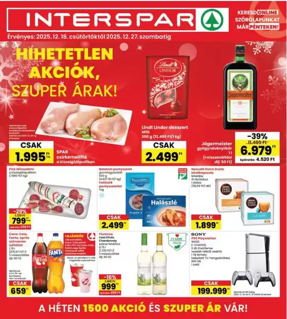 Interspar katalógus | Kedvezmények és akciók | 2025-12-18T00:00:00.000Z - 2025-12-27T00:00:00.000Z
