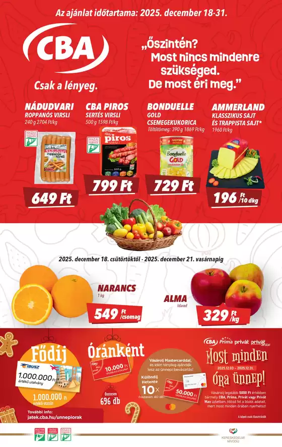 CBA katalógus | Aktuális akciók és ajánlatok | 2025-12-03T00:00:00.000Z - 2025-12-31T00:00:00.000Z