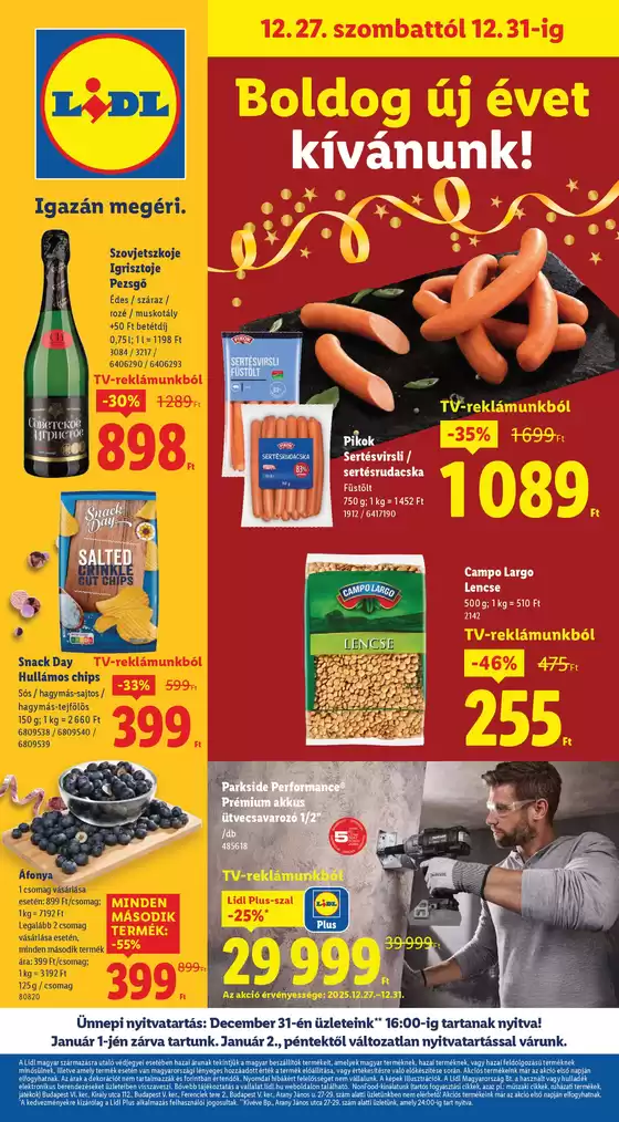 Lidl katalógus, Aszód | Akciós újság – 52. hét | 2025-12-25T00:00:00.000Z - 2025-12-31T00:00:00.000Z