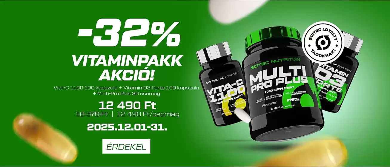 Scitec Nutrition katalógus, Székesfehérvár | Scitec Nutrition akciós | 2025-12-01T00:00:00.000Z - 2025-12-31T00:00:00.000Z