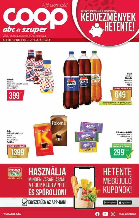 Coop katalógus, Győr | Coop országos szórólap január 1. hét - Abc-Szuper | 2026-01-02T00:00:00.000Z - 2026-01-07T00:00:00.000Z