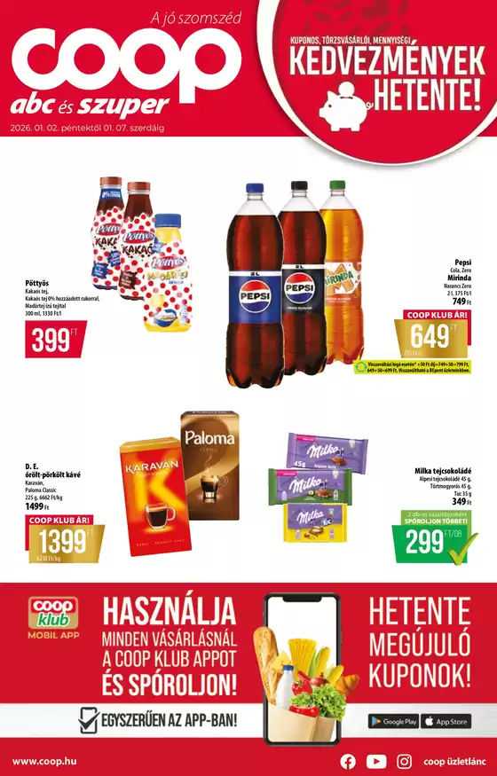 Coop katalógus, Pécs | Coop országos szórólap január 1. hét - Abc-Szuper | 2026-01-02T00:00:00.000Z - 2026-01-07T00:00:00.000Z