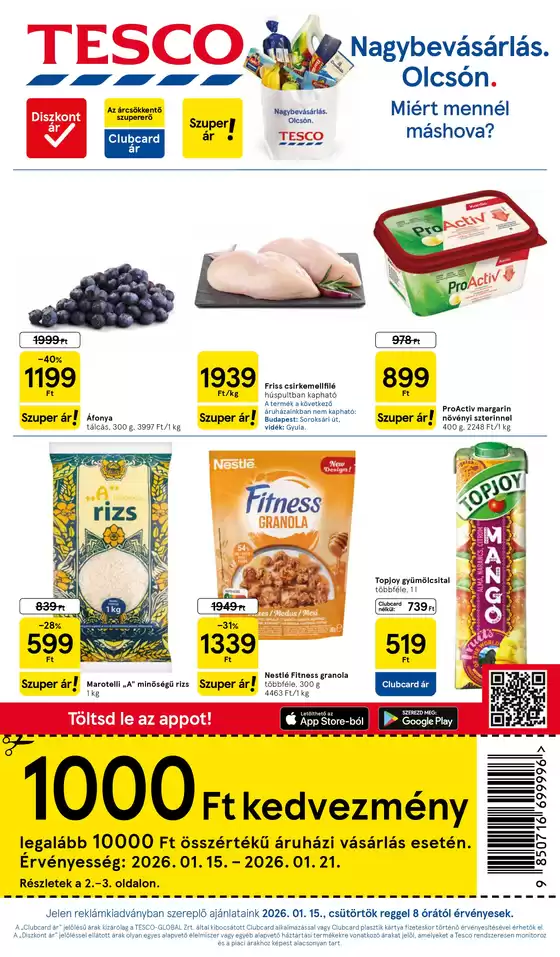Tesco katalógus, Győr | Takarítson meg most ajánlatainkkal | 2026-01-15T00:00:00.000Z - 2026-01-21T00:00:00.000Z