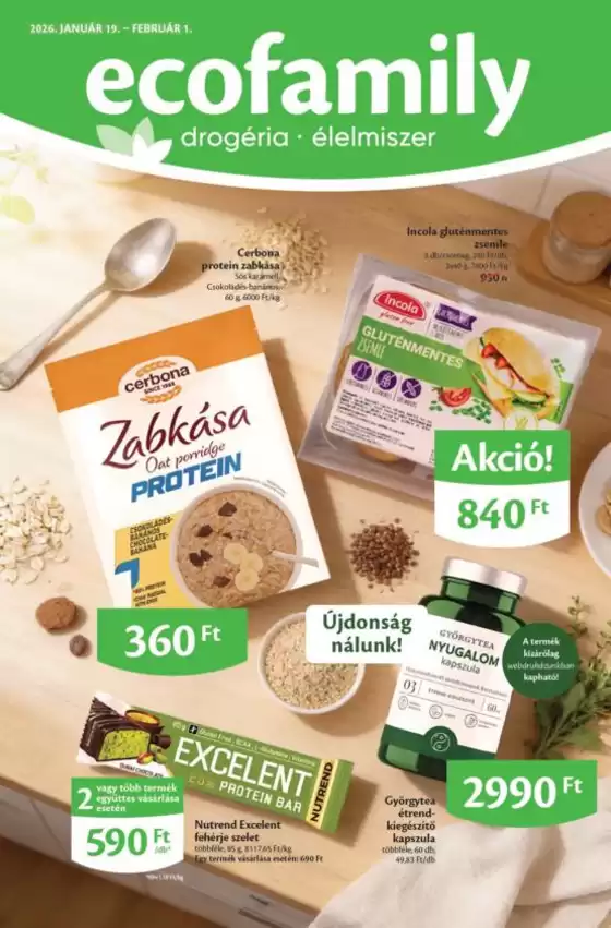 Eco Family katalógus, Tiszakécske | Csúcsajánlatok minden ügyfélnek | 2026-01-19T00:00:00.000Z - 2026-02-01T00:00:00.000Z