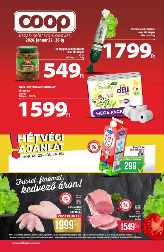 Coop katalógus, Tiszakécske | Coop regionális szórólap január 4. hét - Észak-Kelet | 2026-01-22T00:00:00.000Z - 2026-01-28T00:00:00.000Z