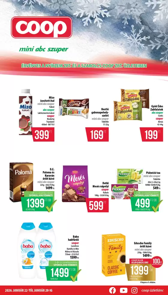 Coop katalógus, Tiszakécske | Ajánlatok kedvezményvadászoknak | 2026-01-22T00:00:00.000Z - 2026-01-28T00:00:00.000Z