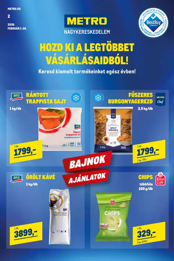 Metro katalógus, Jászárokszállás | Élelmiszer és Szezonális Ajánlataink Kiskereskedőknek 202602 | 2026-02-01T00:00:00.000Z - 2026-02-28T00:00:00.000Z