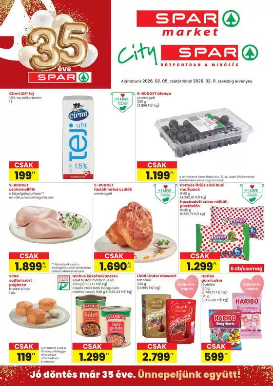 Spar katalógus, Mezőkövesd | Csúcsajánlatok és kedvezmények | 2026-02-05T00:00:00.000Z - 2026-02-11T00:00:00.000Z