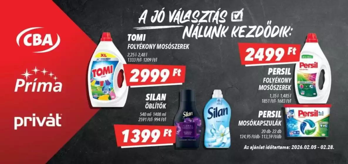 CBA katalógus, Budaörs | CBA akciós | 2026-02-05T00:00:00.000Z - 2026-02-28T00:00:00.000Z