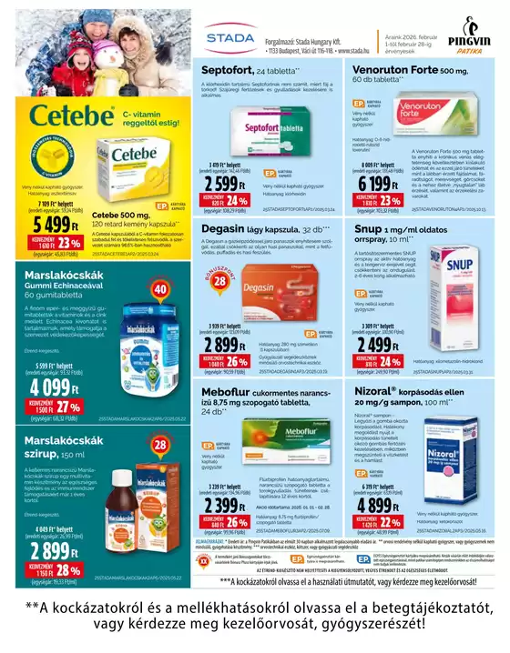 Pingvin Patika katalógus, Villány | Exkluzív ajánlatok ügyfeleinknek | 2026-02-01T00:00:00.000Z - 2026-02-28T00:00:00.000Z