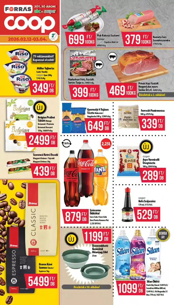 Coop katalógus, Gyöngyös | Coop regionális szórólap február 3-4-5. hét - Hétforrás | 2026-02-12T00:00:00.000Z - 2026-03-04T00:00:00.000Z