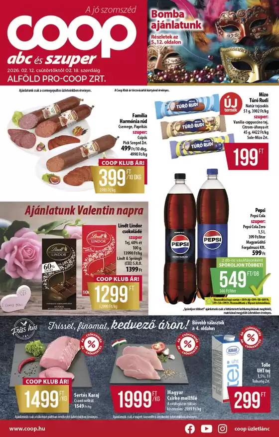 Coop katalógus, Gyöngyös | Coop regionális szórólap február 3. hét - Alföld | 2026-02-12T00:00:00.000Z - 2026-02-18T00:00:00.000Z