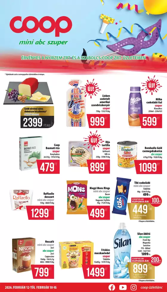 Coop katalógus, Gyöngyös | Nagyszerű ajánlat minden ügyfélnek | 2026-02-12T00:00:00.000Z - 2026-02-18T00:00:00.000Z