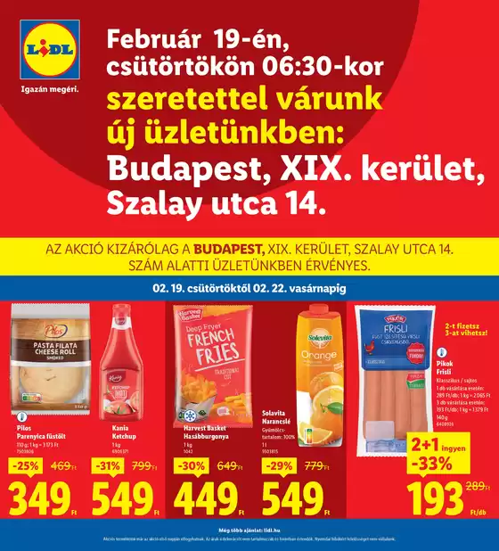 Lidl katalógus, Szigetszentmiklós | Érvényes 02.19-től | 2026-02-19T00:00:00.000Z - 2026-02-22T00:00:00.000Z