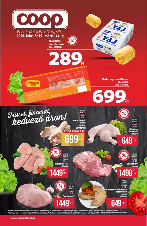 Coop katalógus, Kaposvár | Coop regionális szórólap február 4-5. hét - Észak-Kelet | 2026-02-19T00:00:00.000Z - 2026-03-04T00:00:00.000Z