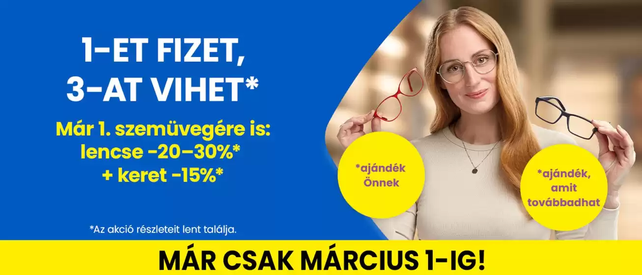 Ofotert katalógus, Győr | 1-et fizet 3-at vihet szemüvegakció | 2026-02-24T00:00:00.000Z - 2026-03-01T00:00:00.000Z