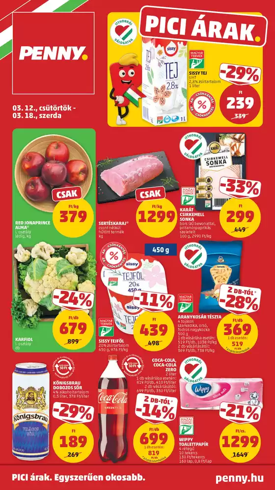 Penny Market katalógus, Ócsa | Nagyszerű kedvezmények kiválasztott termékekre | 2026-03-12T00:00:00.000Z - 2026-03-18T00:00:00.000Z