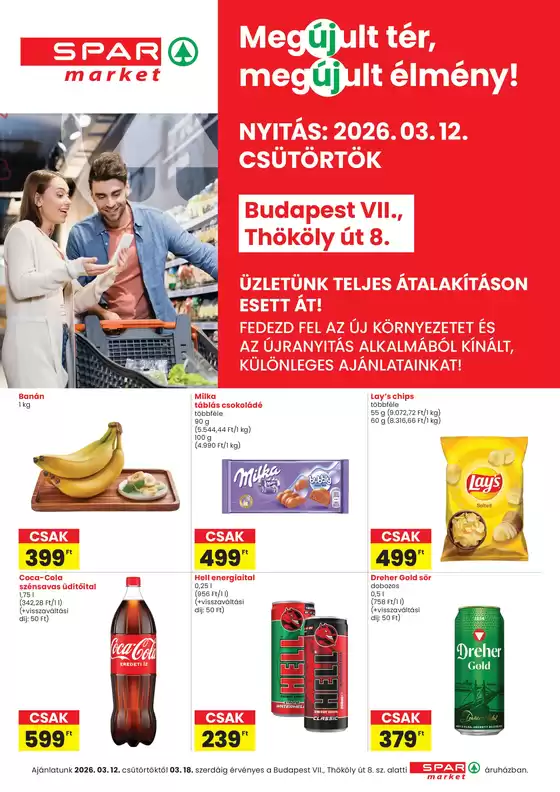 Spar katalógus, Ócsa | Vonzó különleges ajánlatok mindenki számára | 2026-03-12T00:00:00.000Z - 2026-03-18T00:00:00.000Z