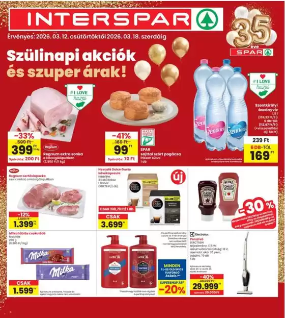 Interspar katalógus, Ócsa | Csúcsajánlatok és kedvezmények | 2026-03-12T00:00:00.000Z - 2026-03-18T00:00:00.000Z