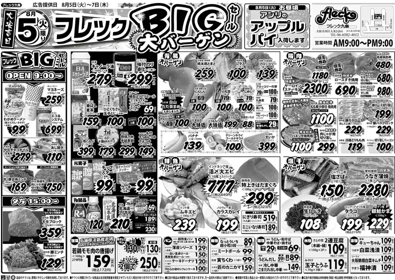 音更町でのフレック九条のカタログ | フレックＢＩＧセール | 2025-08-05T00:00:00.000Z - 2025-08-05T00:00:00.000Z