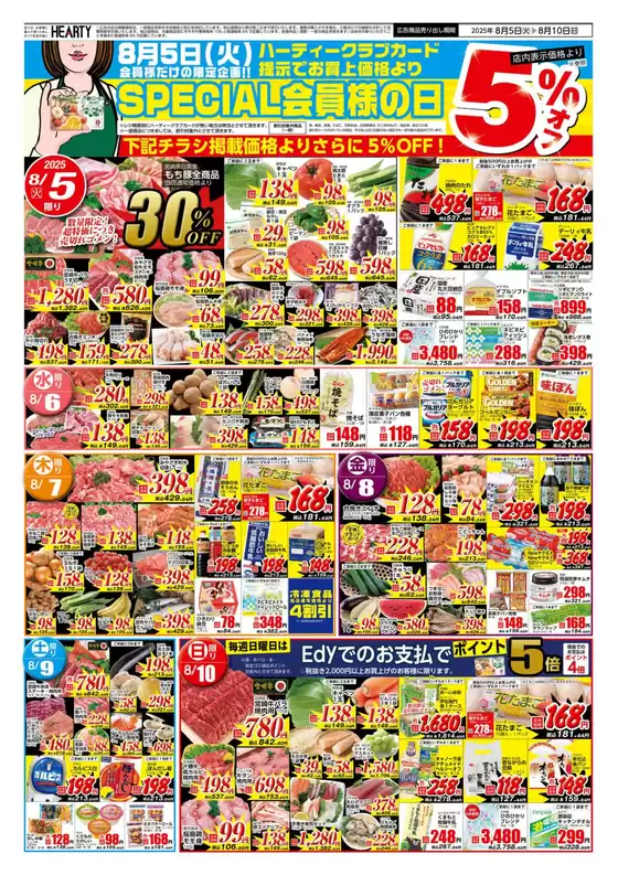 HEARTYながやま 都城のチラシ
