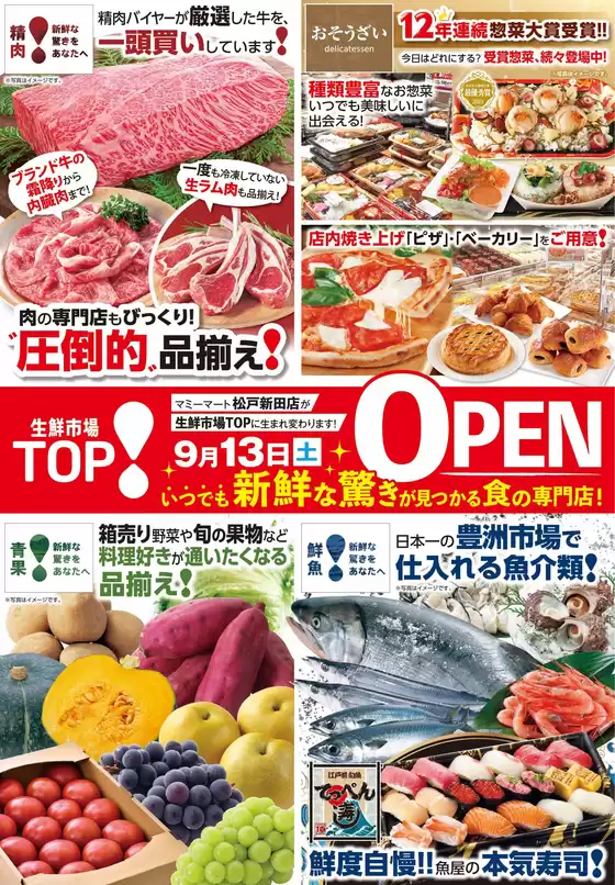 松戸市でのマミーマートのカタログ | すべての掘り出し物ハンターのためのトップオファー | 2025-08-22T00:00:00.000Z - 2025-09-12T00:00:00.000Z