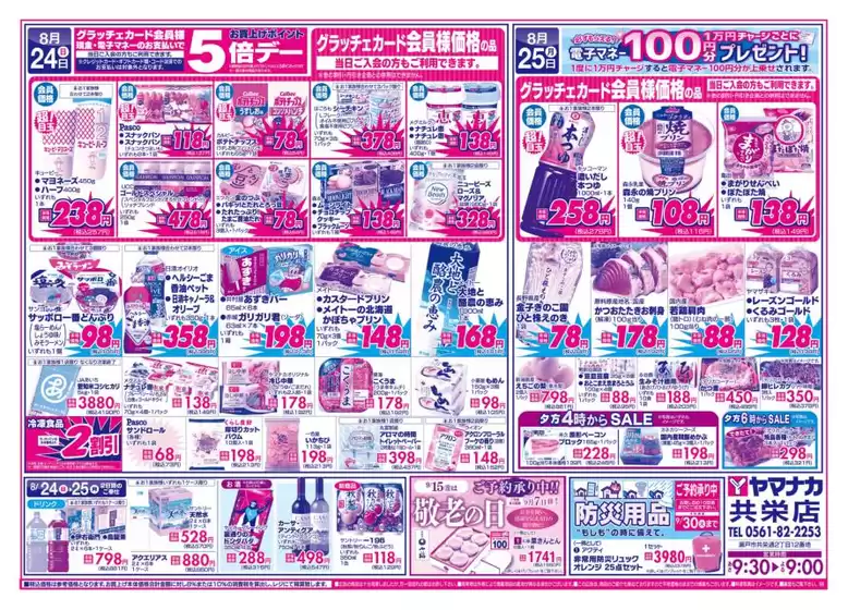 岡崎市でのヤマナカのカタログ | 私たちのお客様のための排他的な取引 | 2025-08-24T00:00:00.000Z - 2025-08-25T00:00:00.000Z