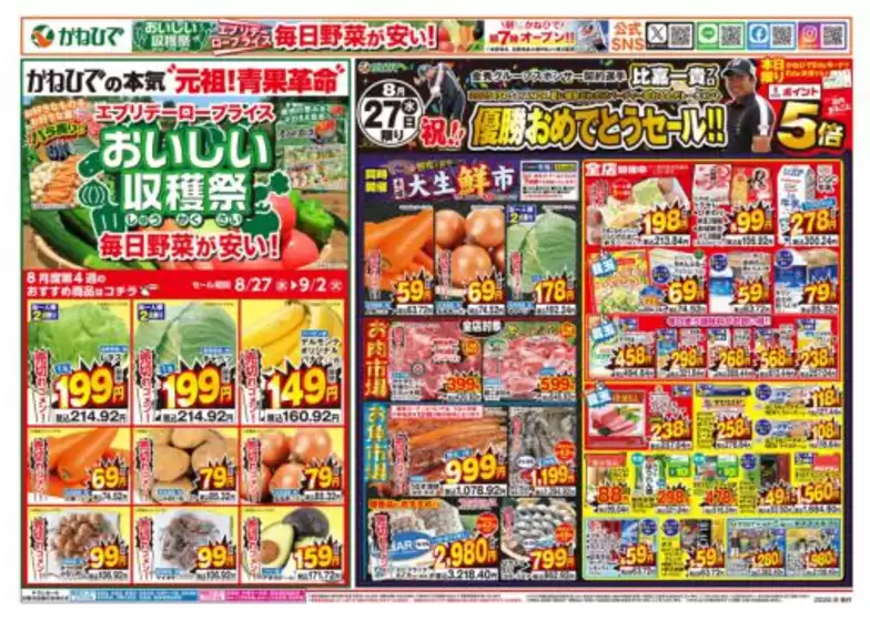 タウンプラザかねひでのカタログ | タウンプラザかねひで チラシ | 2025-08-27T00:00:00.000Z - 2025-08-27T00:00:00.000Z
