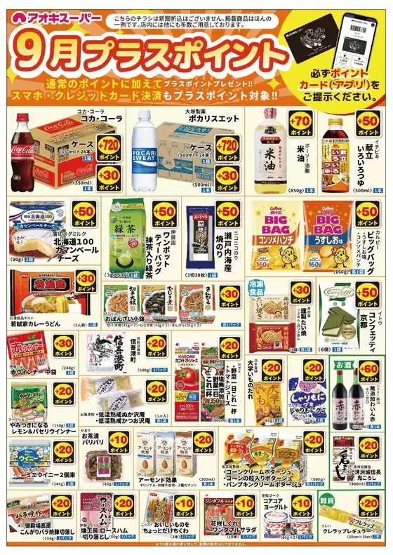 アオキスーパーのカタログ | 倹約家のためのトップオファー | 2025-09-16T00:00:00.000Z - 2025-09-30T00:00:00.000Z