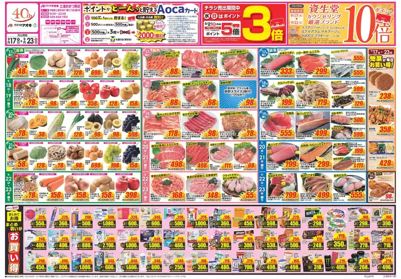 つくば市でのクスリのアオキのカタログ | 割引とプロモーション | 2025-09-17T00:00:00.000Z - 2025-10-01T00:00:00.000Z
